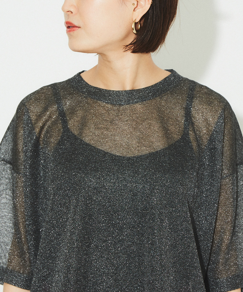 シアーニットTシャツ