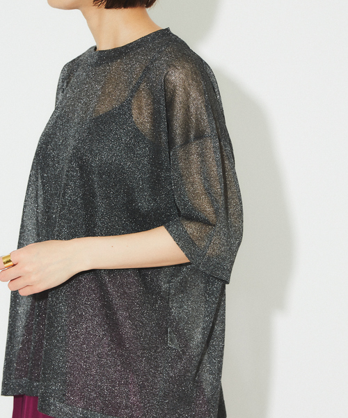 シアーニットTシャツ