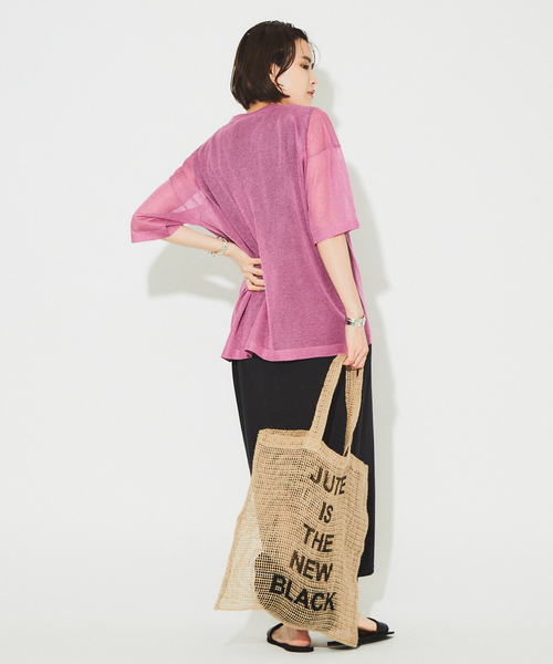 シアーニットTシャツ