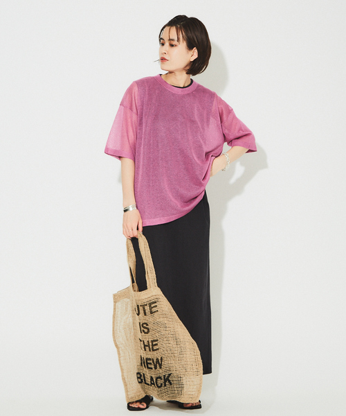 シアーニットTシャツ