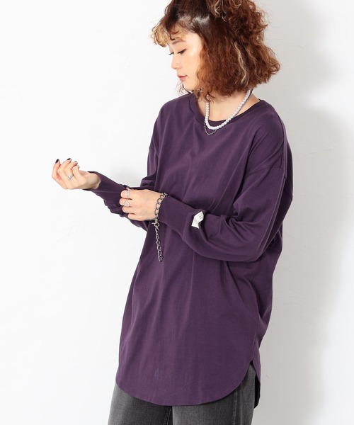 C17(シーセブンティーン)の「C17 ロングスリーブTシャツ(Tシャツ/カットソー・レディース・キャメル/ラベンダー/ブラック/グレイッシュベージュ・LARGE/MEDIUM)」の15枚目の写真
