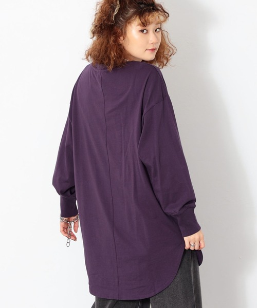 C17(シーセブンティーン)の「C17 ロングスリーブTシャツ(Tシャツ/カットソー・レディース・キャメル/ラベンダー/ブラック/グレイッシュベージュ・LARGE/MEDIUM)」の17枚目の写真