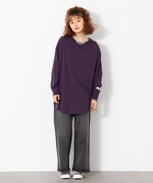 C17(シーセブンティーン)の「C17 ロングスリーブTシャツ(Tシャツ/カットソー・レディース・キャメル/ラベンダー/ブラック/グレイッシュベージュ・LARGE/MEDIUM)」の18枚目の写真