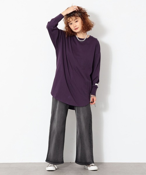 C17(シーセブンティーン)の「C17 ロングスリーブTシャツ(Tシャツ/カットソー・レディース・キャメル/ラベンダー/ブラック/グレイッシュベージュ・LARGE/MEDIUM)」の20枚目の写真