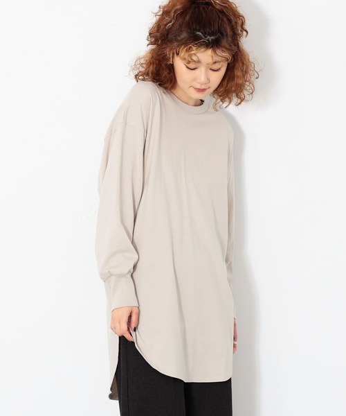 C17(シーセブンティーン)の「C17 ロングスリーブTシャツ(Tシャツ/カットソー・レディース・キャメル/ラベンダー/ブラック/グレイッシュベージュ・LARGE/MEDIUM)」の21枚目の写真