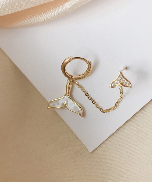 LA VORAGINE（ラ ヴォラジネ）の「片耳（左右兼用）二重ピアス（ピアス（片耳用）・レディース・ゴールド・FREE）」の10枚目の写真