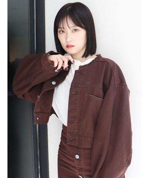 MURUA(ムルーア)の「BACKナイロンジャケット(ブルゾン・レディース・ブラック/グリーン/ブラウン/グレー・FREE)」の1枚目の写真