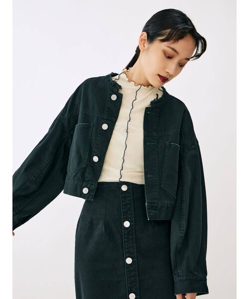 MURUA(ムルーア)の「BACKナイロンジャケット(ブルゾン・レディース・ブラック/グリーン/ブラウン/グレー・FREE)」の7枚目の写真