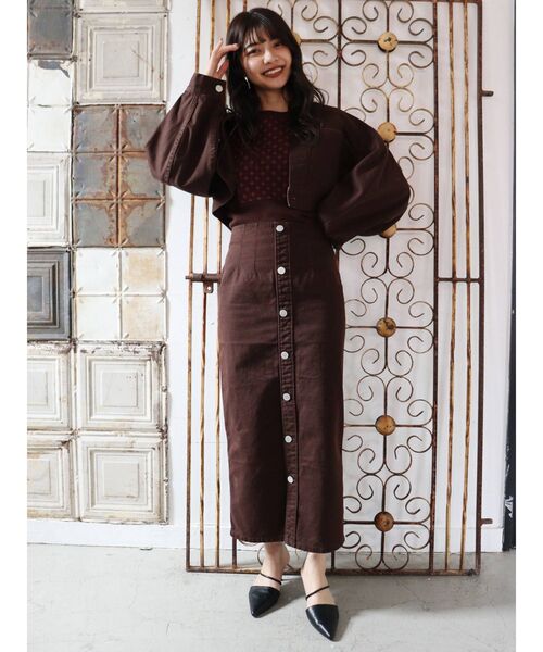 MURUA(ムルーア)の「BACKナイロンジャケット(ブルゾン・レディース・ブラック/グリーン/ブラウン/グレー・FREE)」の15枚目の写真