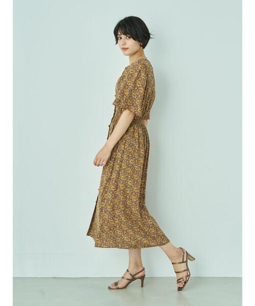 Vecca イェッカヴェッカ のファッション ワンピース セール Yecca フレア袖花柄ワンピース ワンピース Yecca