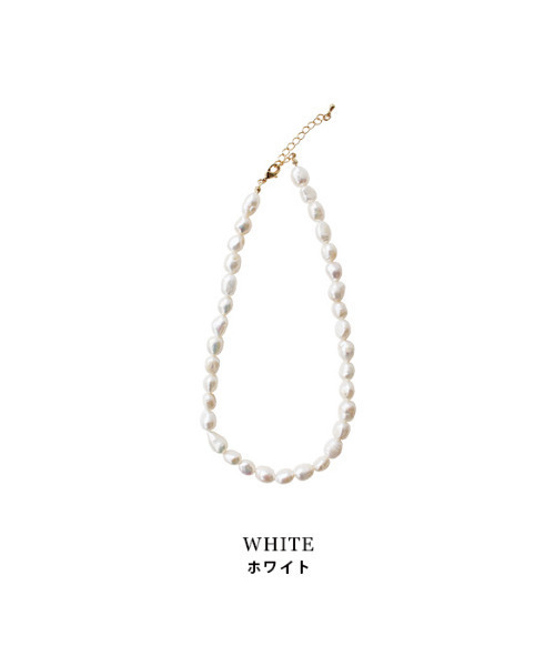 MODE ROBE（モードローブ）の「パールネックレス（ネックレス・レディース・ホワイト・FREE）」の2枚目の写真