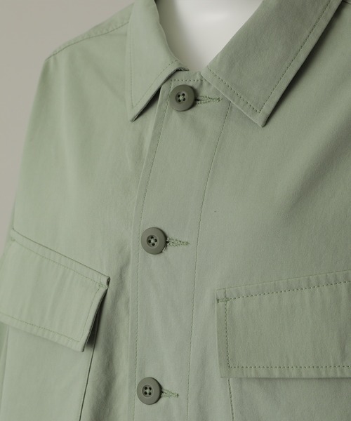 MILKFED.(ミルクフェド)の「ARCH LOGO SHIRT JACKET(シャツ/ブラウス・レディース・ネイビー/ライトグリーン・ONE SIZE)」の5枚目の写真