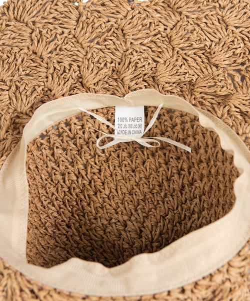 PUNYUS（プニュズ）の「ストローハット（ハット・レディース・ブラウン/ベージュ・FREE）」の4枚目の写真