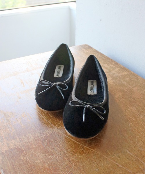 Minnetonka（ミネトンカ）の「【MINNETONKA】ミネトンカ BOA FLAT / ボア フラットシューズ（バレエシューズ・レディース・ブラック/ネイビー/レッド・8/7/6）」の6枚目の写真