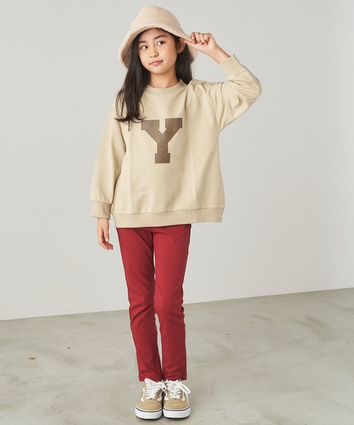 ＆yam（アンドヤム）の「ビッグイニシャル"Y"ロゴスウェット【親子お揃い/リンクコーデ】（スウェット・キッズ・ベージュ/グリーン/ブラック・110-120cm/150-160cm/120-130cm/140-150cm/130-140cm）」の10枚目の写真