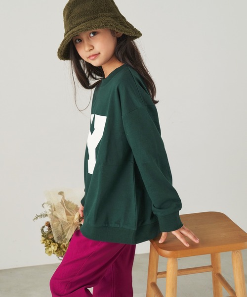 ＆yam（アンドヤム）の「ビッグイニシャル"Y"ロゴスウェット【親子お揃い/リンクコーデ】（スウェット・キッズ・ベージュ/グリーン/ブラック・110-120cm/150-160cm/120-130cm/140-150cm/130-140cm）」の13枚目の写真