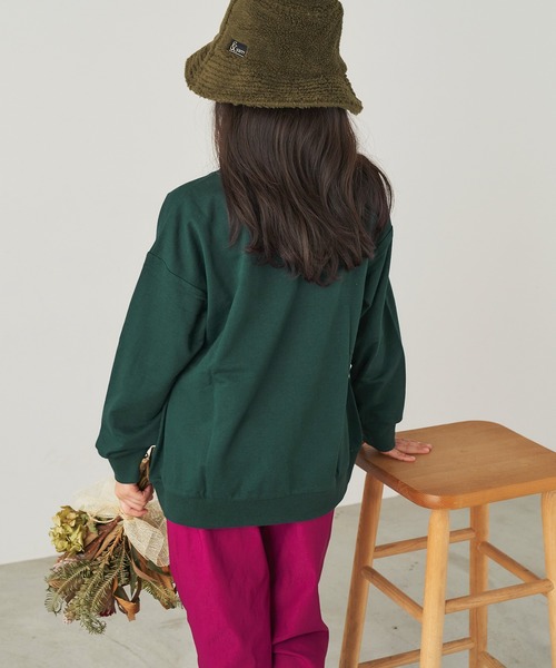 ＆yam（アンドヤム）の「ビッグイニシャル"Y"ロゴスウェット【親子お揃い/リンクコーデ】（スウェット・キッズ・ベージュ/グリーン/ブラック・110-120cm/150-160cm/120-130cm/140-150cm/130-140cm）」の14枚目の写真