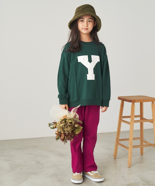 ＆yam（アンドヤム）の「ビッグイニシャル"Y"ロゴスウェット【親子お揃い/リンクコーデ】（スウェット・キッズ・ベージュ/グリーン/ブラック・110-120cm/150-160cm/120-130cm/140-150cm/130-140cm）」の15枚目の写真