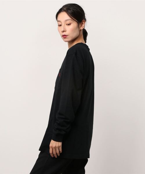 Gramicci（グラミチ）の「[GRAMICCI/グラミチ] ワンポイントロゴ ポケットロンT（Tシャツ/カットソー・レディース・ブラック/ホワイト・XL/L/M）」の9枚目の写真