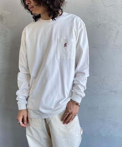 Gramicci（グラミチ）の「[GRAMICCI/グラミチ] ワンポイントロゴ ポケットロンT（Tシャツ/カットソー・レディース・ブラック/ホワイト・XL/L/M）」の15枚目の写真