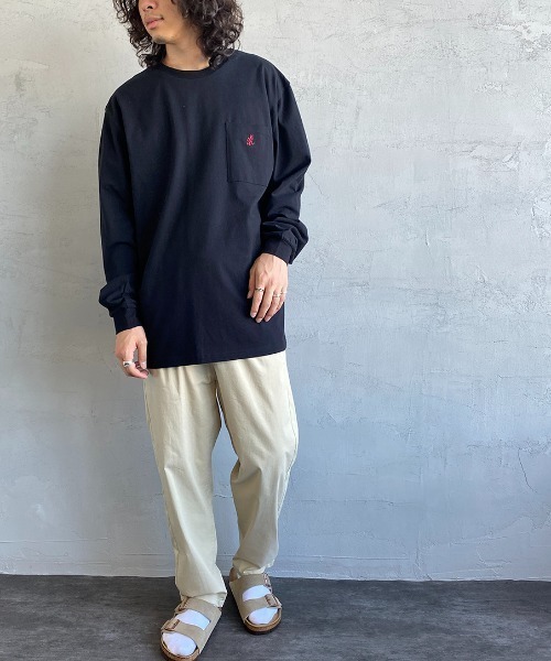 Gramicci（グラミチ）の「[GRAMICCI/グラミチ] ワンポイントロゴ ポケットロンT（Tシャツ/カットソー・レディース・ブラック/ホワイト・XL/L/M）」の4枚目の写真