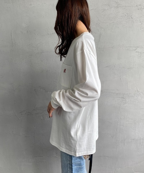 Gramicci（グラミチ）の「[GRAMICCI/グラミチ] ワンポイントロゴ ポケットロンT（Tシャツ/カットソー・レディース・ブラック/ホワイト・XL/L/M）」の14枚目の写真