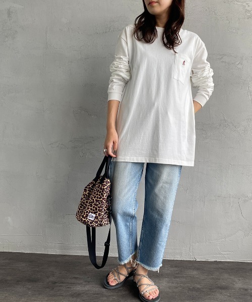 Gramicci（グラミチ）の「[GRAMICCI/グラミチ] ワンポイントロゴ ポケットロンT（Tシャツ/カットソー・レディース・ブラック/ホワイト・XL/L/M）」の10枚目の写真