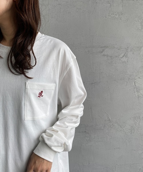 Gramicci（グラミチ）の「[GRAMICCI/グラミチ] ワンポイントロゴ ポケットロンT（Tシャツ/カットソー・レディース・ブラック/ホワイト・XL/L/M）」の6枚目の写真
