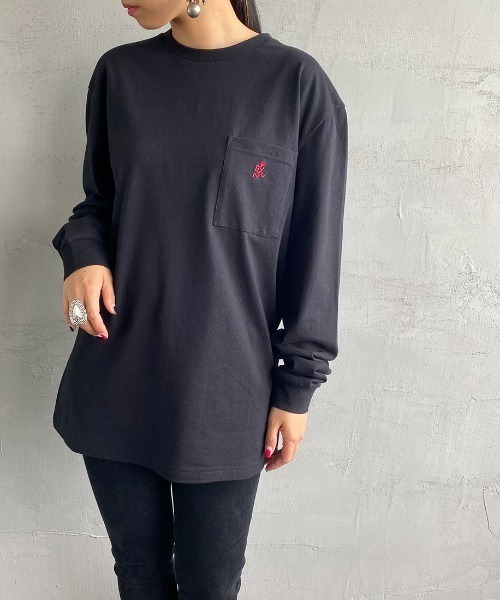 Gramicci（グラミチ）の「[GRAMICCI/グラミチ] ワンポイントロゴ ポケットロンT（Tシャツ/カットソー・レディース・ブラック/ホワイト・XL/L/M）」の17枚目の写真