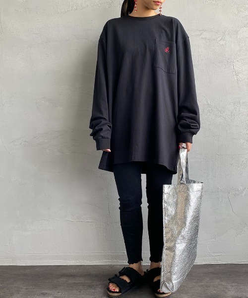 Gramicci（グラミチ）の「[GRAMICCI/グラミチ] ワンポイントロゴ ポケットロンT（Tシャツ/カットソー・レディース・ブラック/ホワイト・XL/L/M）」の19枚目の写真