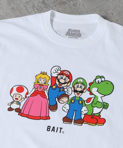 BAIT(ベイト)の「【2107_SPM】BAIT x MARIO ALLCHARACTER TEE 216-SPM-TEE-002(Tシャツ/カットソー・メンズ・ホワイト・SMALL/MEDIUM/LARGE/X-LARGE)」の1枚目の写真