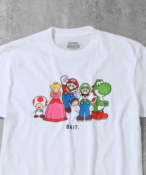 BAIT(ベイト)の「【2107_SPM】BAIT x MARIO ALLCHARACTER TEE 216-SPM-TEE-002(Tシャツ/カットソー・メンズ・ホワイト・SMALL/MEDIUM/LARGE/X-LARGE)」の2枚目の写真