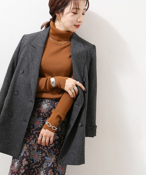 JOURNAL STANDARD（ジャーナルスタンダード）の「ウォッシャブルウールリブハイネック◆（ニット/セーター・レディース・ブラック/ブラウン/ホワイト/ベージュ・FREE）」の8枚目の写真