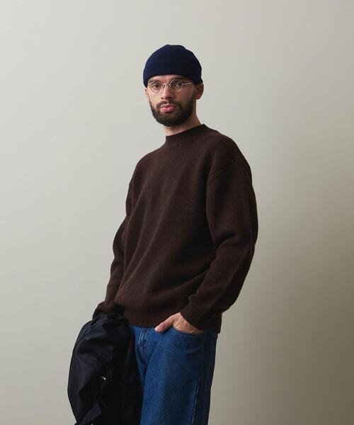 Steven Alan（スティーブンアラン）の「＜Steven Alan＞ HAMILTON MOCK NECK KNIT-LOOSE/ニット（ニット/セーター・メンズ・ブラック/コバルトブルー/オフホワイト/モカ/ダークブラウン/レッド/ロイヤルブルー・S/L/M/XL）」の17枚目の写真