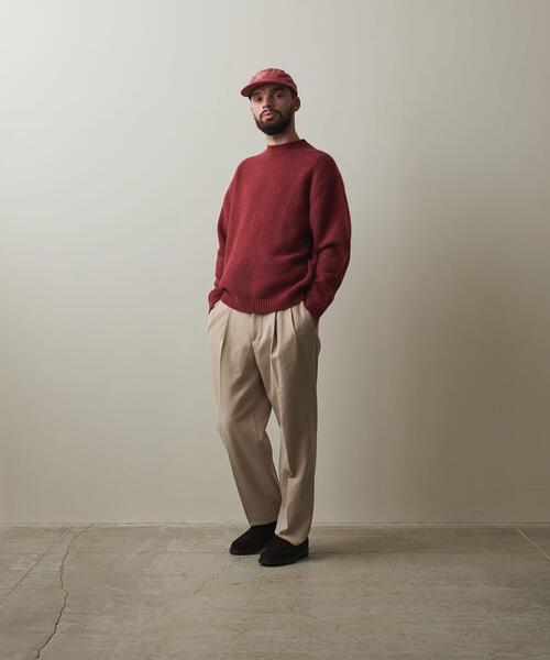 Steven Alan（スティーブンアラン）の「＜Steven Alan＞ HAMILTON MOCK NECK KNIT-LOOSE/ニット（ニット/セーター・メンズ・ブラック/コバルトブルー/オフホワイト/モカ/ダークブラウン/レッド/ロイヤルブルー・S/L/M/XL）」の20枚目の写真