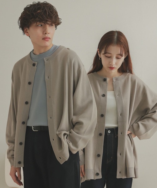 SENSE OF PLACE by URBAN RESEARCH(センスオブプレイスバイアーバンリサーチ)の「クルーネックカーディガン(カーディガン/ボレロ・メンズ・ミント/ダークグレー/ライトベージュ/レッド/ライトブルー/ブルー/ブラック/グリーン・MEDIUM/LARGE)」の4枚目の写真