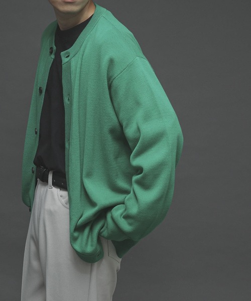 SENSE OF PLACE by URBAN RESEARCH(センスオブプレイスバイアーバンリサーチ)の「クルーネックカーディガン(カーディガン/ボレロ・メンズ・ミント/ダークグレー/ライトベージュ/レッド/ライトブルー/ブルー/ブラック/グリーン・MEDIUM/LARGE)」の5枚目の写真