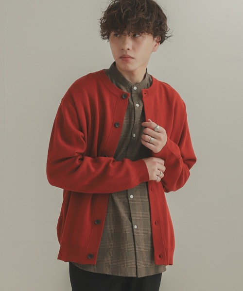 SENSE OF PLACE by URBAN RESEARCH(センスオブプレイスバイアーバンリサーチ)の「クルーネックカーディガン(カーディガン/ボレロ・メンズ・ミント/ダークグレー/ライトベージュ/レッド/ライトブルー/ブルー/ブラック/グリーン・MEDIUM/LARGE)」の13枚目の写真