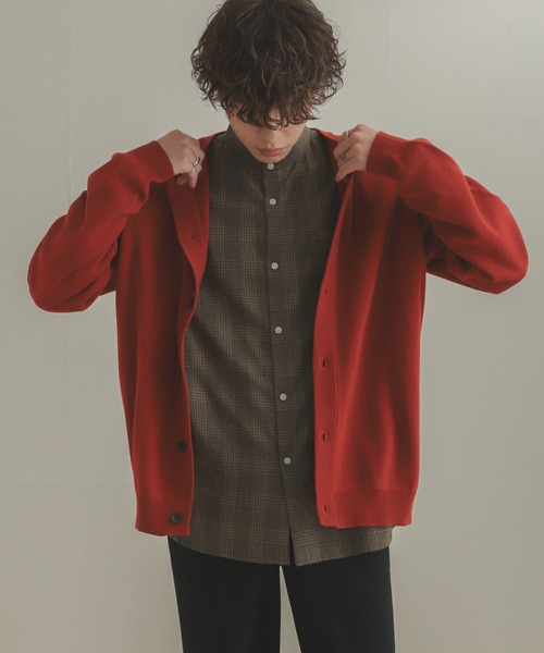 SENSE OF PLACE by URBAN RESEARCH(センスオブプレイスバイアーバンリサーチ)の「クルーネックカーディガン(カーディガン/ボレロ・メンズ・ミント/ダークグレー/ライトベージュ/レッド/ライトブルー/ブルー/ブラック/グリーン・MEDIUM/LARGE)」の14枚目の写真