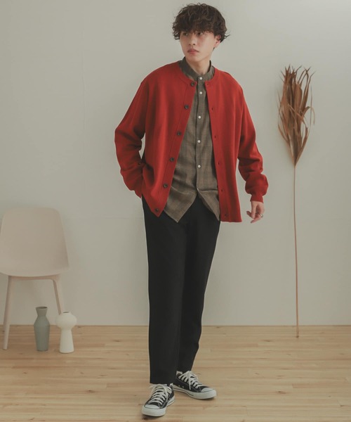 SENSE OF PLACE by URBAN RESEARCH(センスオブプレイスバイアーバンリサーチ)の「クルーネックカーディガン(カーディガン/ボレロ・メンズ・ミント/ダークグレー/ライトベージュ/レッド/ライトブルー/ブルー/ブラック/グリーン・MEDIUM/LARGE)」の15枚目の写真