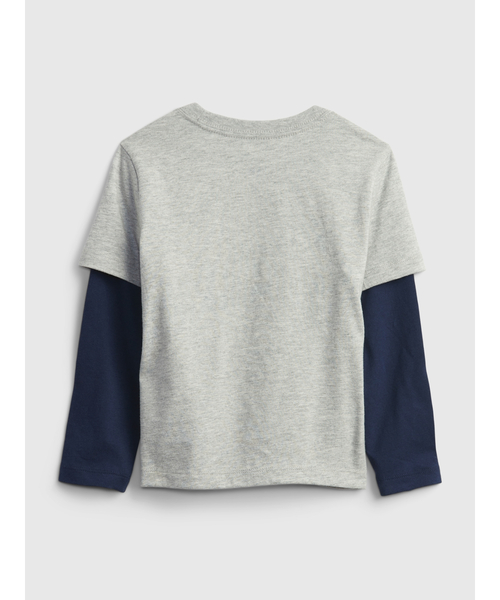 GAP（ギャップ）の「2^In-1 グラフィック Tシャツ (幼児)（Tシャツ/カットソー・キッズ・ネイビー/グレー/オレンジ・4-5 YRS/3 YRS/18-24M/5 YRS/2-3 YRS/12-18 M）」の4枚目の写真