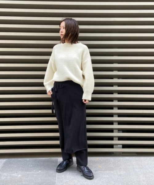 MANASTASH（マナスタッシュ）の「MANASTASH/マナスタッシュ　コットンニットラップパンツ（その他パンツ・レディース・ブラック/グレー・FREE）」の16枚目の写真