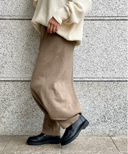 MANASTASH（マナスタッシュ）の「MANASTASH/マナスタッシュ　コットンニットラップパンツ（その他パンツ・レディース・ブラック/グレー・FREE）」の5枚目の写真