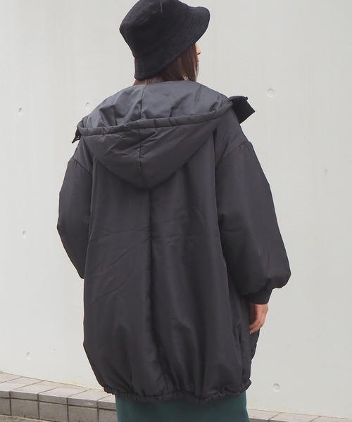 tiptop（ティップトップ）の「中綿モンスターパーカー（ダウンジャケット/コート・レディース・ブラック/カーキ/アイボリー・FREE）」の19枚目の写真