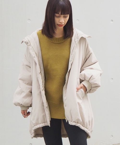 tiptop（ティップトップ）の「中綿モンスターパーカー（ダウンジャケット/コート・レディース・ブラック/カーキ/アイボリー・FREE）」の21枚目の写真