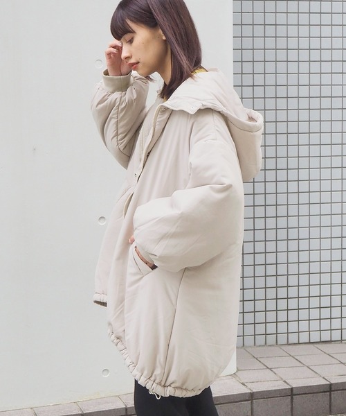 tiptop（ティップトップ）の「中綿モンスターパーカー（ダウンジャケット/コート・レディース・ブラック/カーキ/アイボリー・FREE）」の14枚目の写真