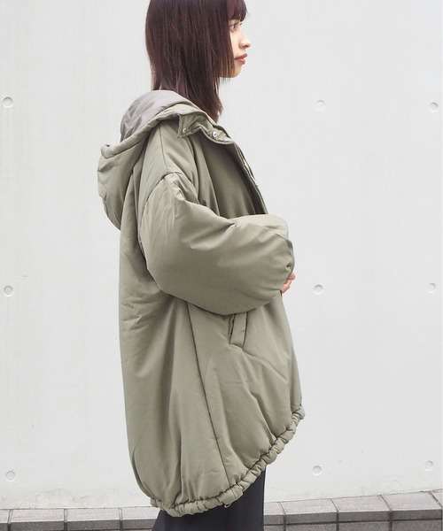 tiptop（ティップトップ）の「中綿モンスターパーカー（ダウンジャケット/コート・レディース・ブラック/カーキ/アイボリー・FREE）」の15枚目の写真