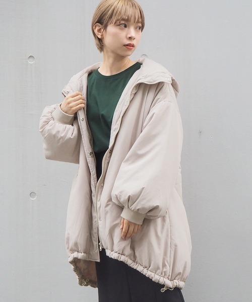 tiptop（ティップトップ）の「中綿モンスターパーカー（ダウンジャケット/コート・レディース・ブラック/カーキ/アイボリー・FREE）」の9枚目の写真