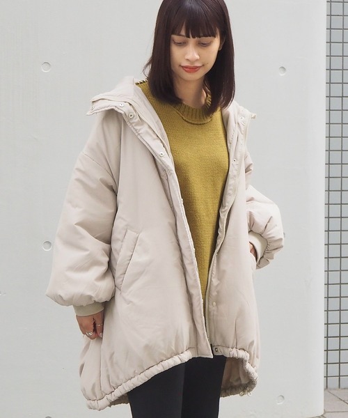 tiptop（ティップトップ）の「中綿モンスターパーカー（ダウンジャケット/コート・レディース・ブラック/カーキ/アイボリー・FREE）」の12枚目の写真