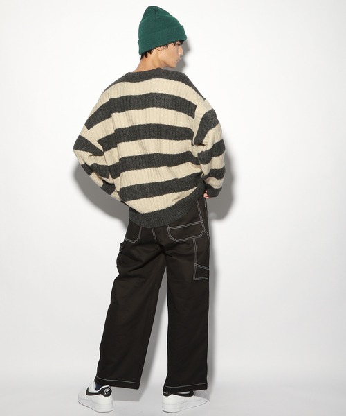 PBLIM（ページボーイリム）の「【PAGEBOYLIM】ボーダーニット（Tシャツ/カットソー・レディース・ブラック系その他/ブラウン系その他・MEDIUM/LARGE）」の8枚目の写真